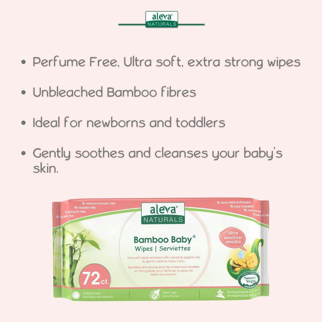 Aleva Naturals Bamboo Baby Sensitive Wipes