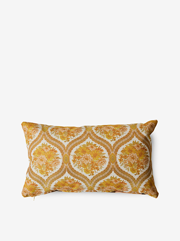 Coussin biface retro 60x35cm - hk living rose/jaune