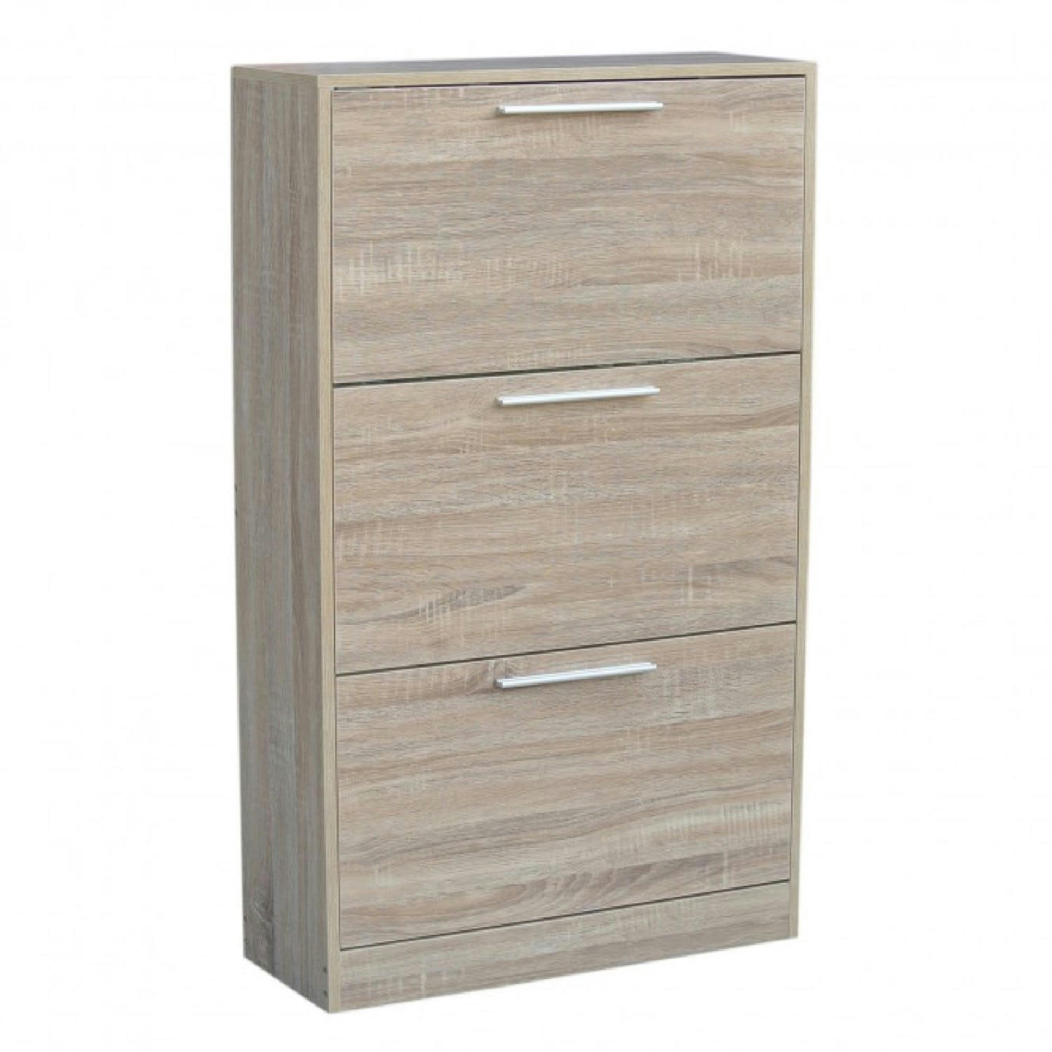 BOIS - Meuble à chaussures bois 3 placards