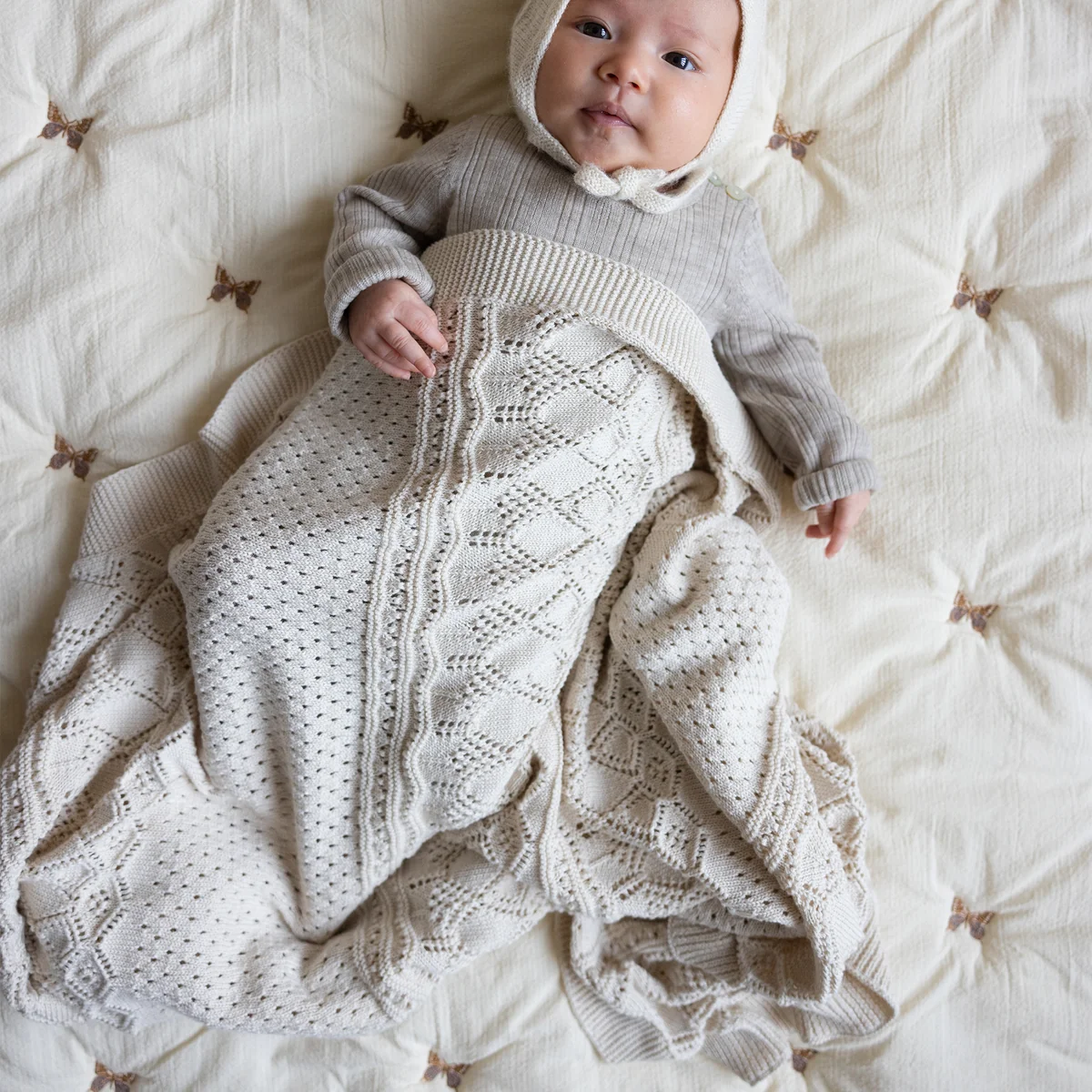 Cam Cam Copenhagen - Pointelle Strick Babydecke