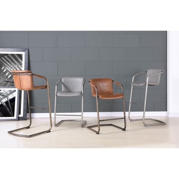 Indy PU Leather Bar Stool,Set of 2