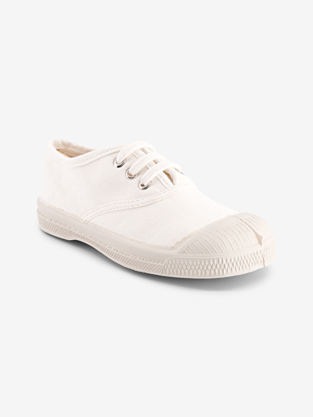 Tennis lacets enfant blanc