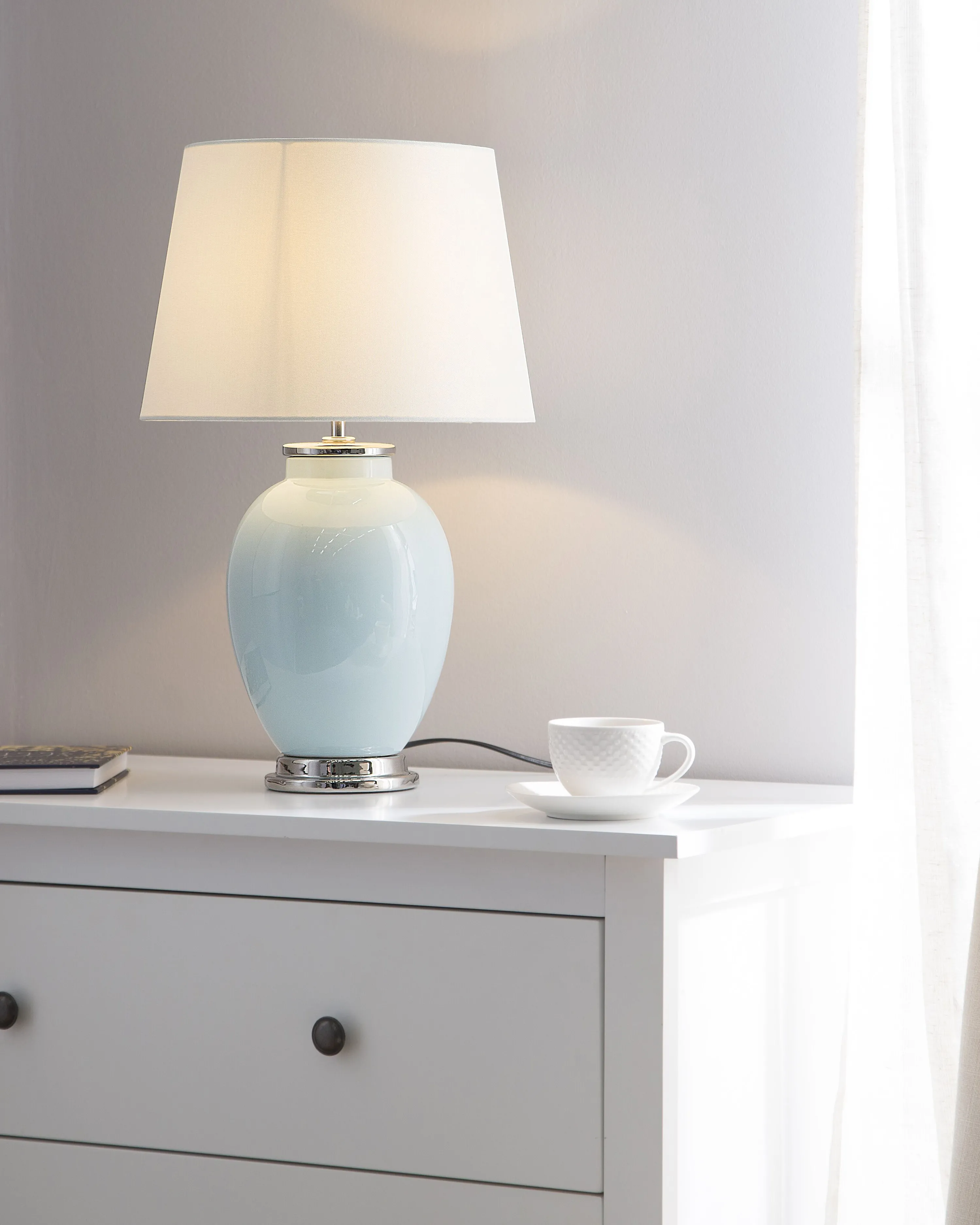 Table Lamp BRENTA Ceramic Light Blue