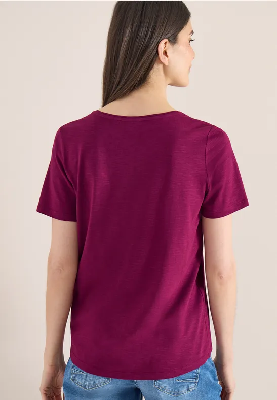 Basic T-Shirt mit Rundhals in Unifarbe