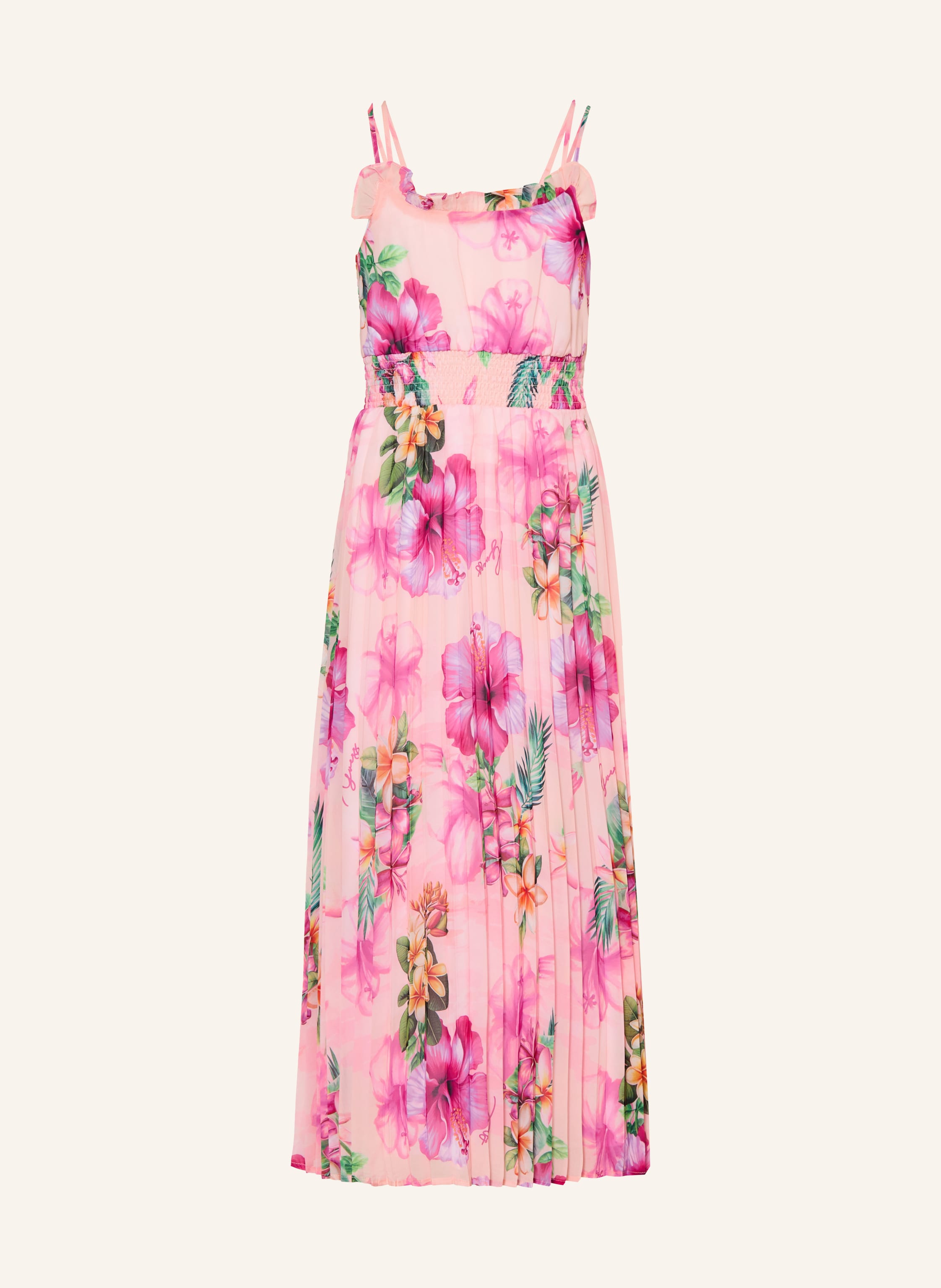 GUESS Plisseekleid mit Rüschen