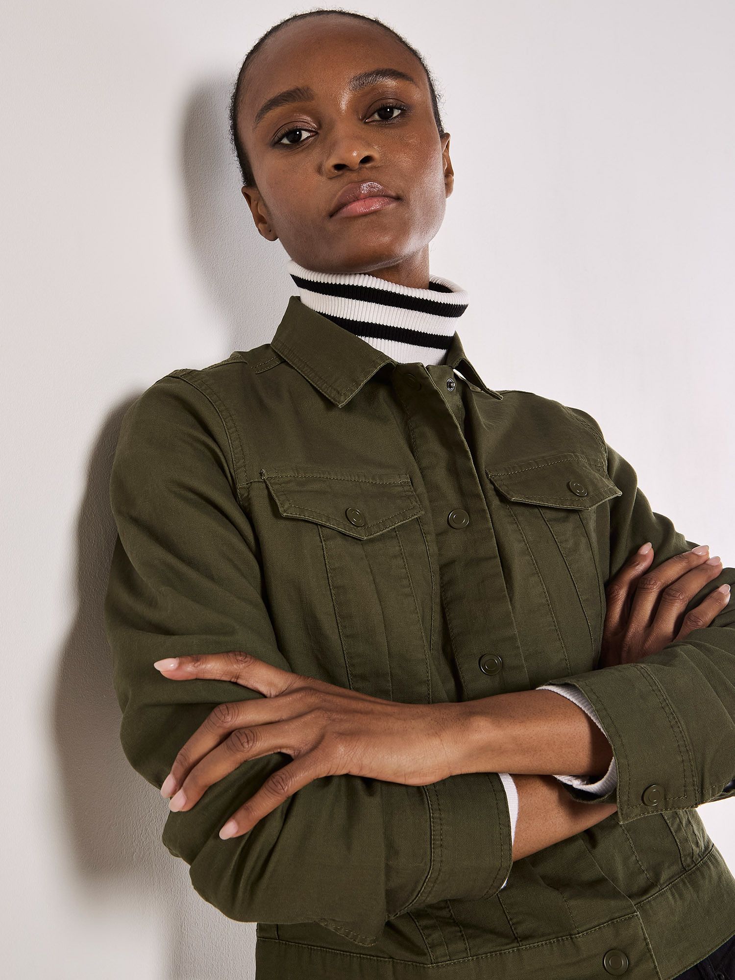 Apricot Cotton Cargo Jacket