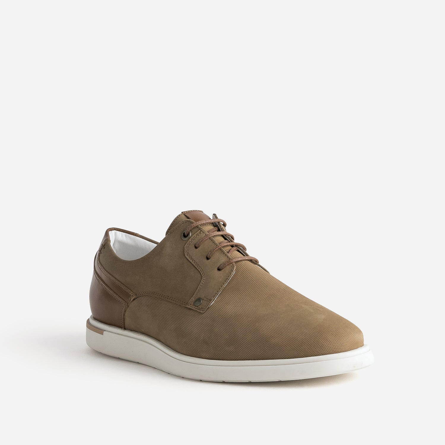 Derby confort camel cuir éco-conçu