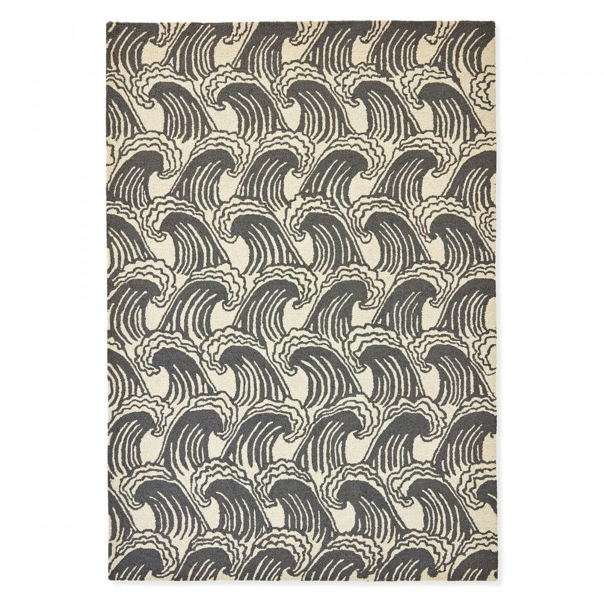 WAVERIDE - Tapis salon gris 120x180