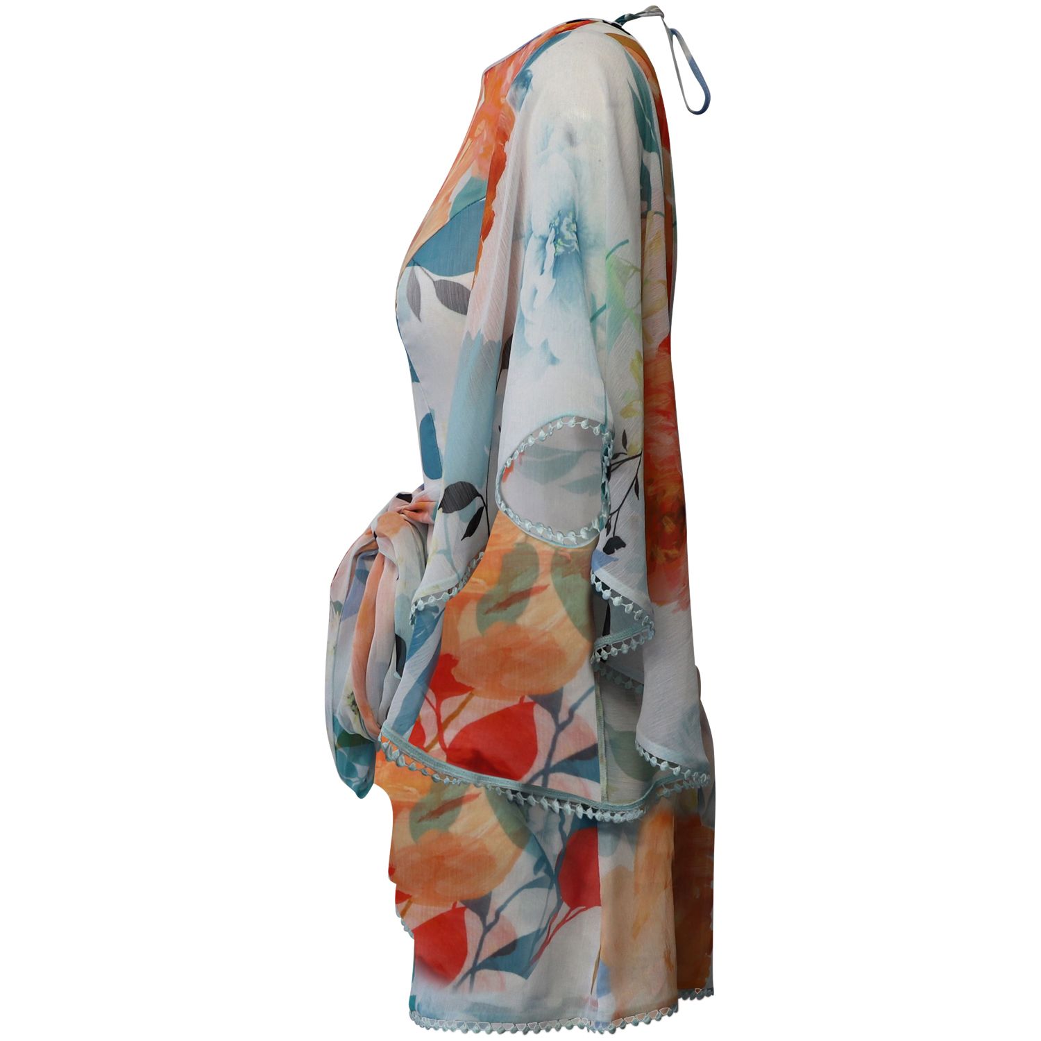 Charo Ruiz Preloved Floral Print Open-Back Jumpsuit in Multicolor Polyester