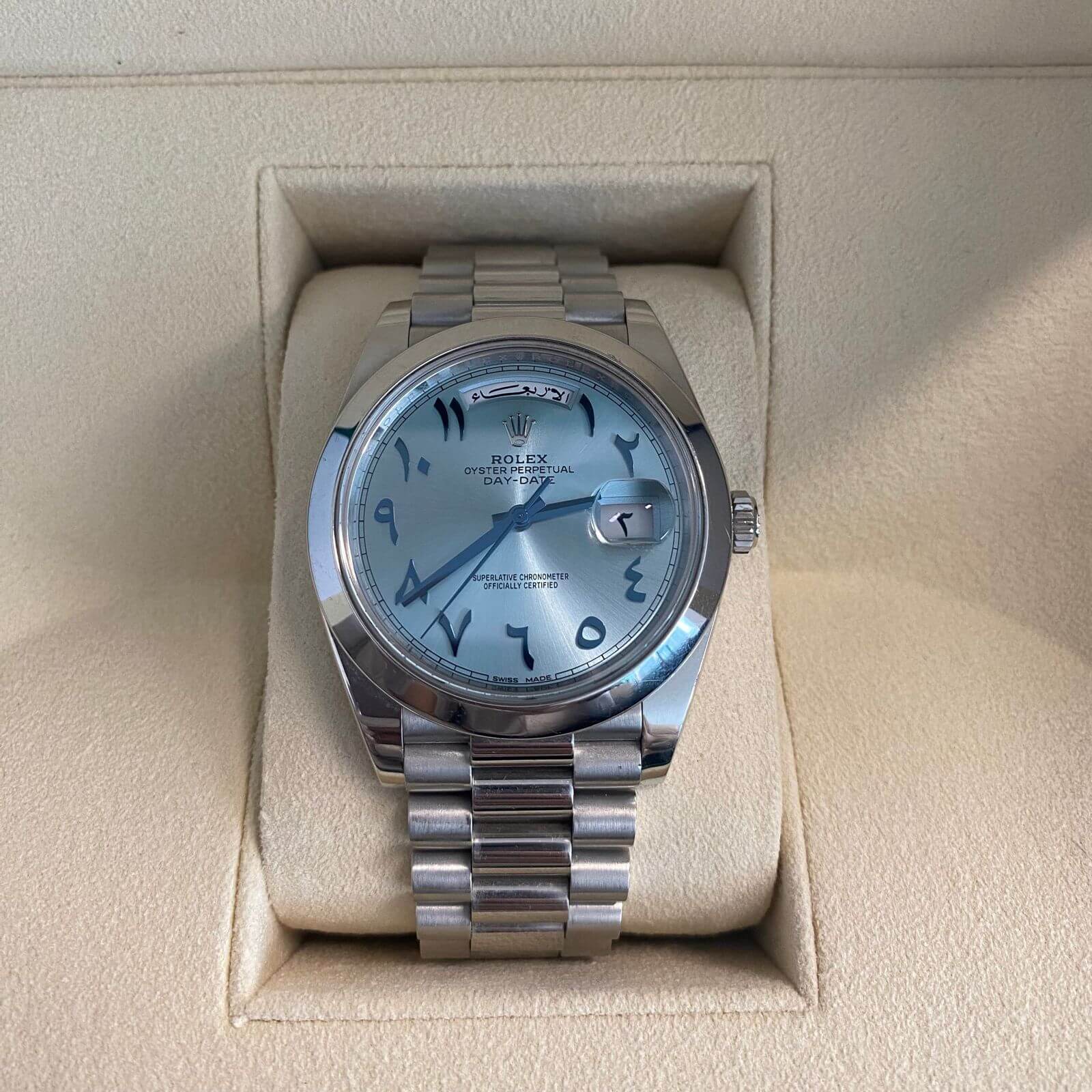 Rolex Day-Date 228206 “Ice Blue” First-Class Clone