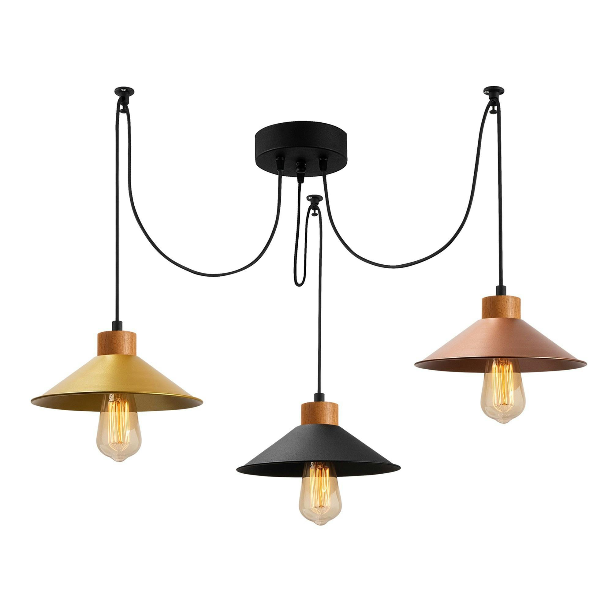 Suspension salon design - style araignée noir et or IGDIR