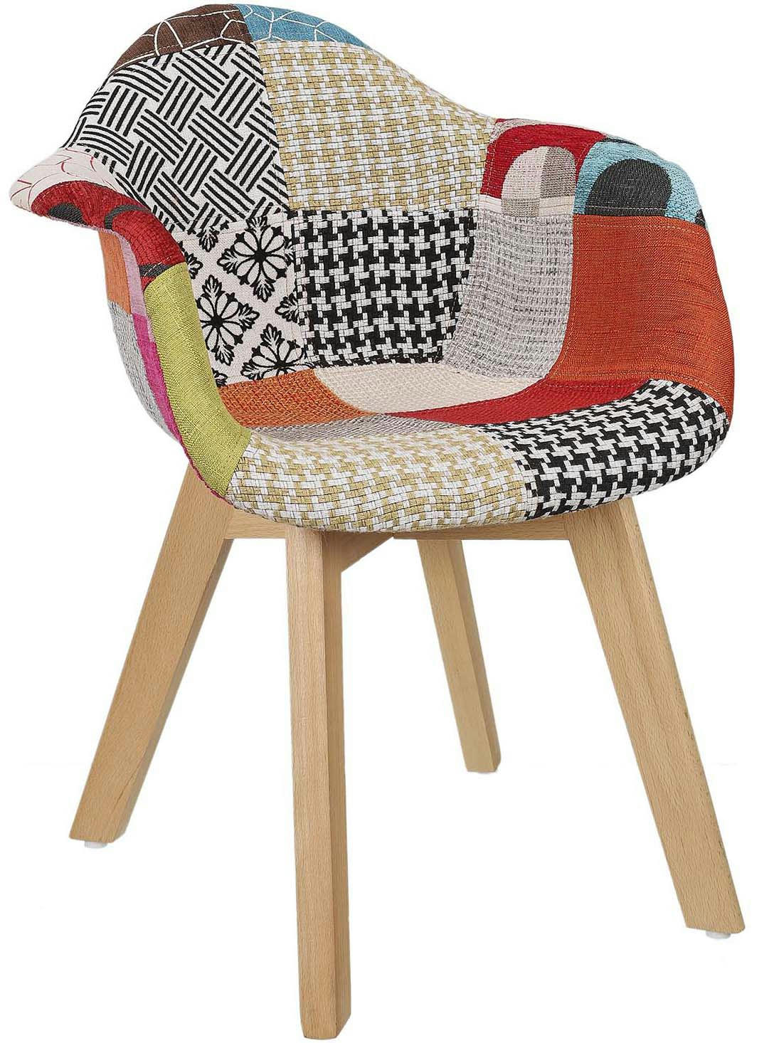 - Fauteuil scandinave pour enfants patchwork