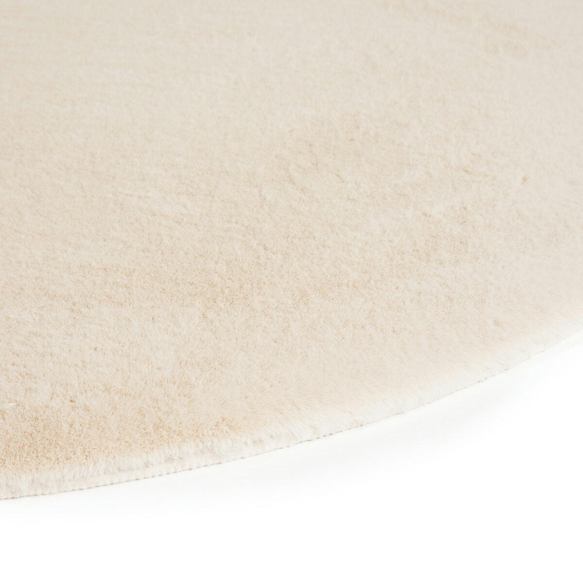 Tapis enfant rond, tissu duveteux, Mouflette