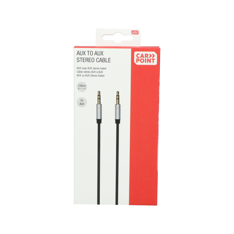 Câble stéréo AUX 1,2 m CARPOINT
