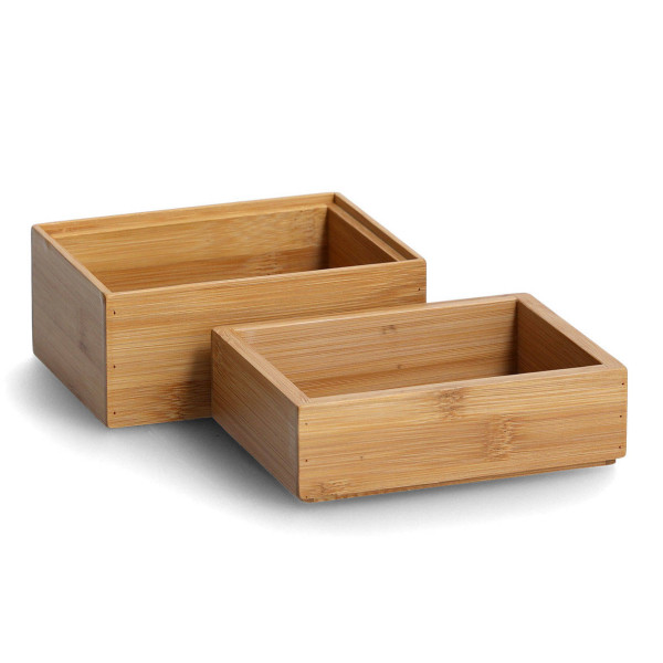 Organizer na kosmetyki, bambus, 2 sztuki, ZELLER