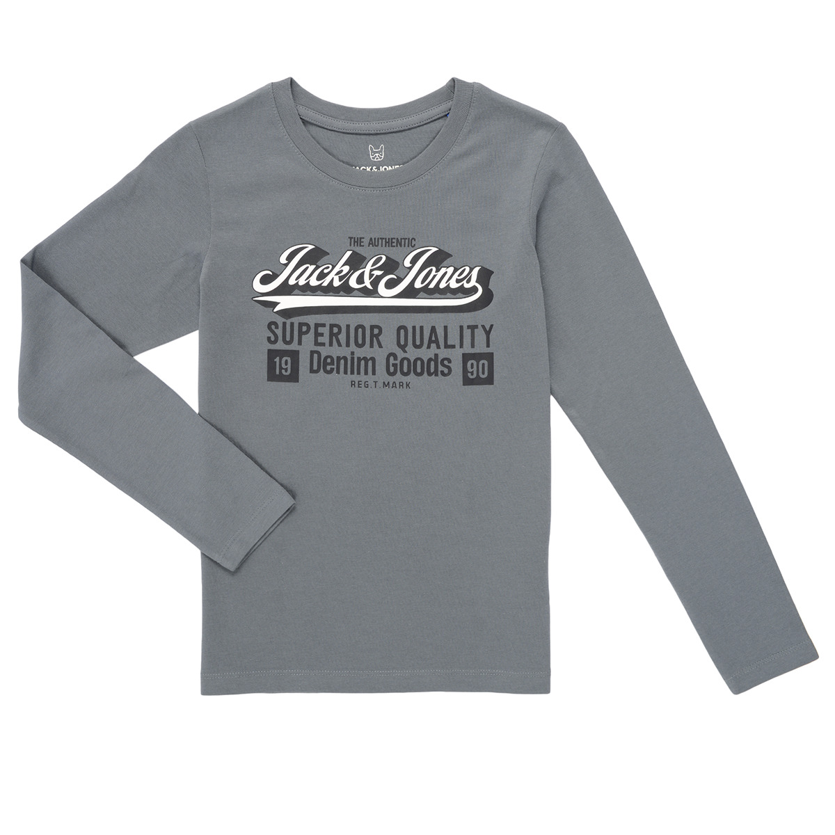 Jack & Jones - JJELOGO TEE LS - Grey