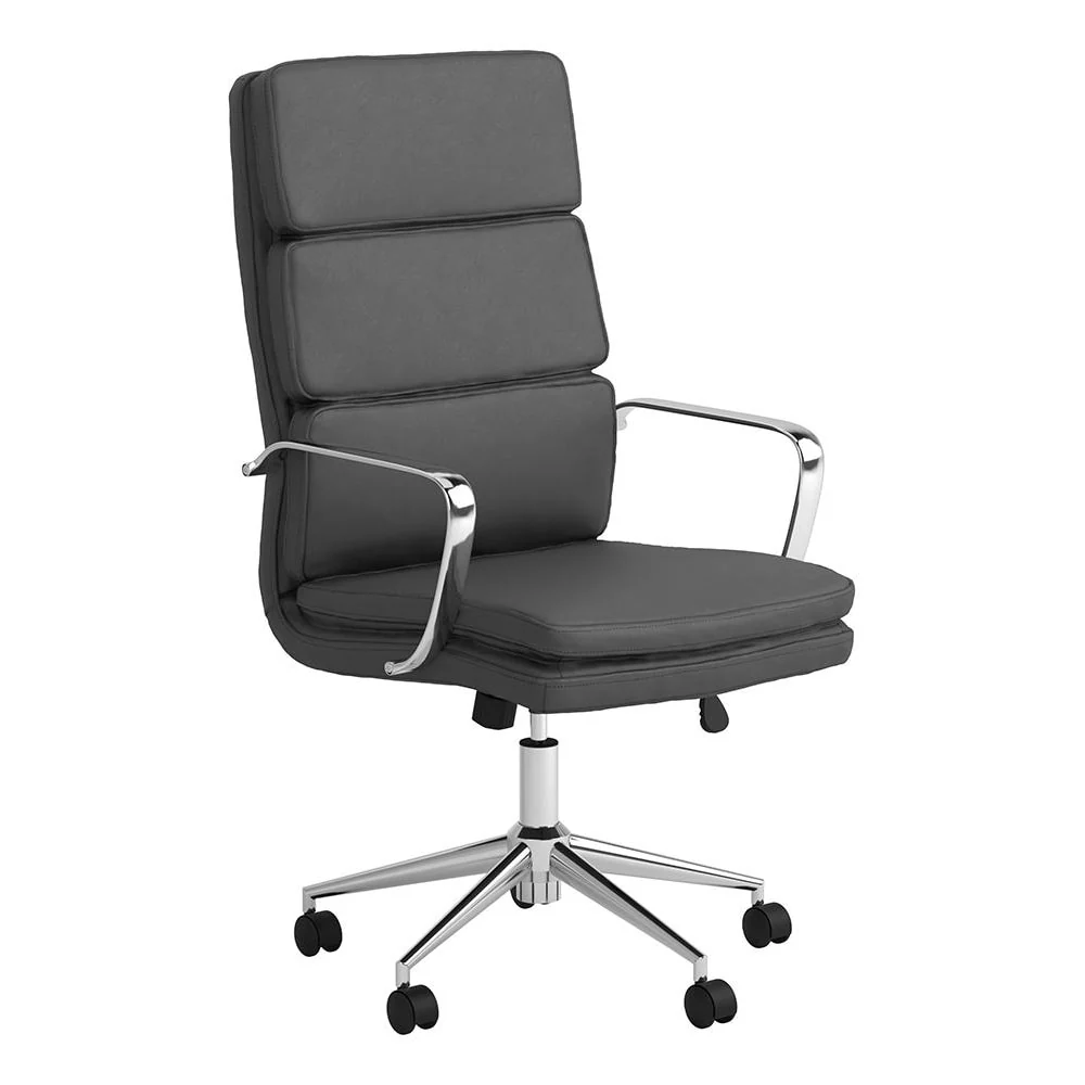 Stylish Upholstered Office Chair with Ergonomic Design and Mobility