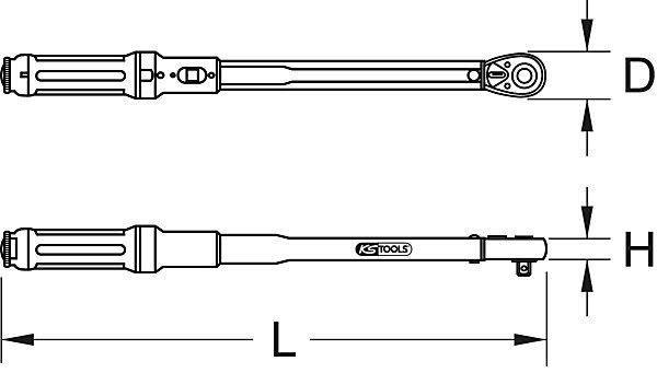 KS Tools - 516.1512 - Clé dynamométrique ERGOTORQUEprécision avec inverseur, 1/4'' - 5-25 Nm