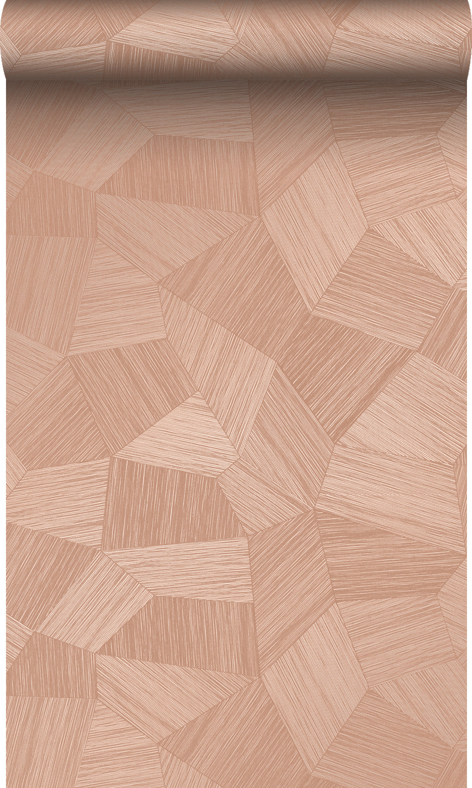 Origin Wallcoverings behang grafisch 3D motief terracotta roze - 53 cm x 10.05 m - 348040
