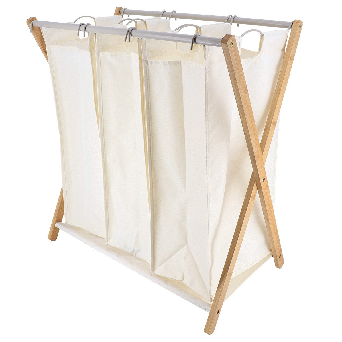 Kosz na pranie 3 komorowy 76,x68x40 cm TRIPLA