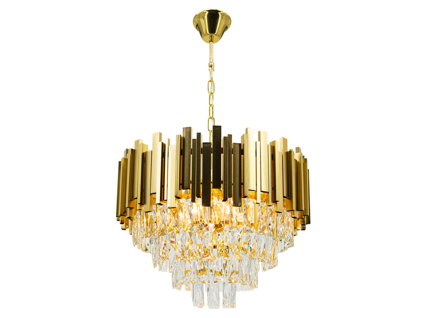 Lampa wisząca Valetta 5-punktowa metalowa złota
