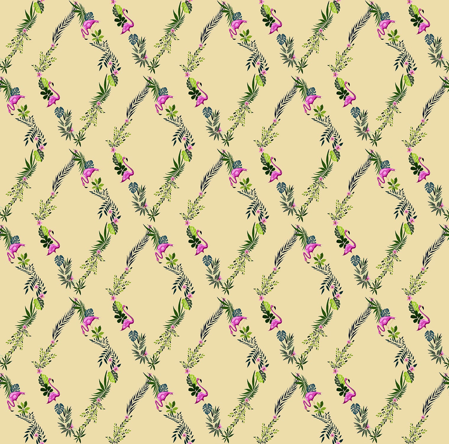 Walls4You behang tropische planten geel en groen - 53 cm x 10 m - 640108