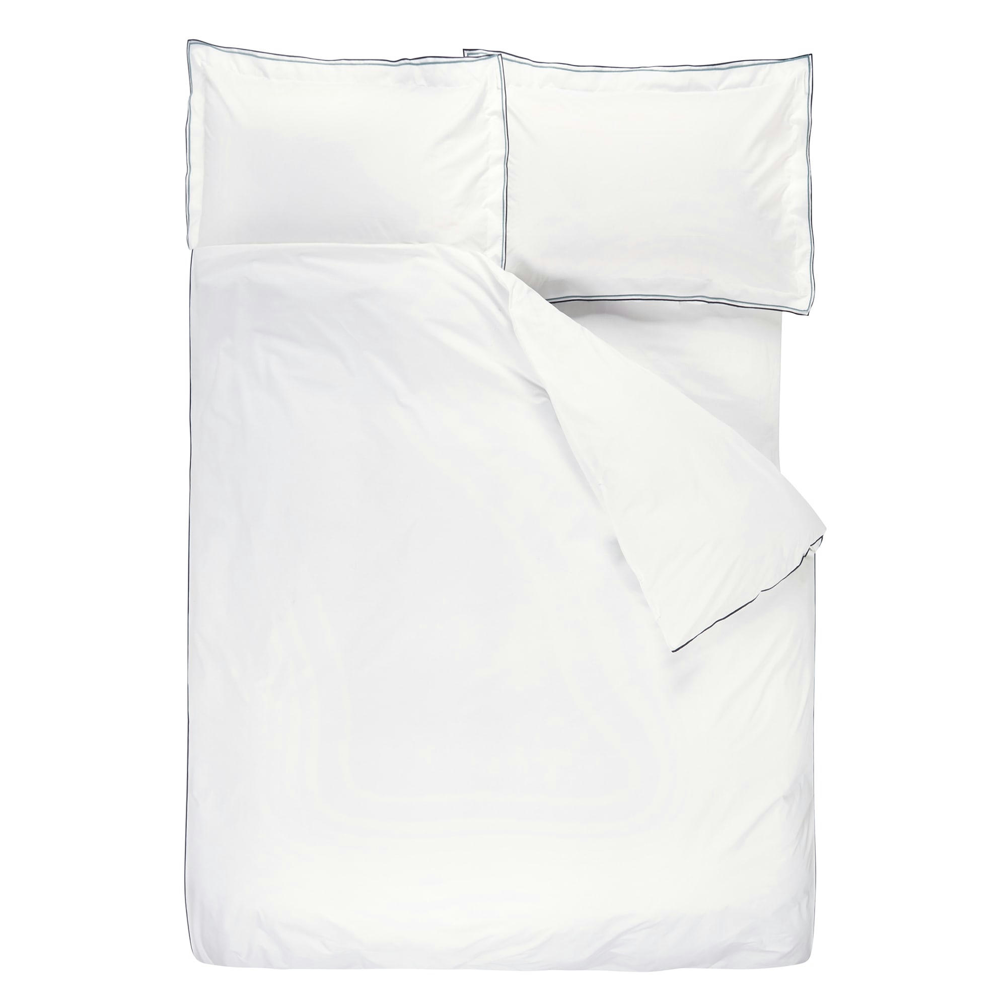 ASTOR - Taie d'oreiller bicolore unie en coton 50x75