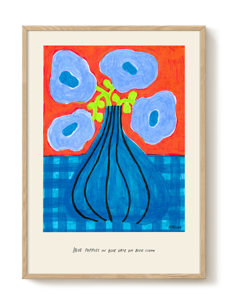 Madelen - Blue Poppies - PSTR studio Kunst Poster