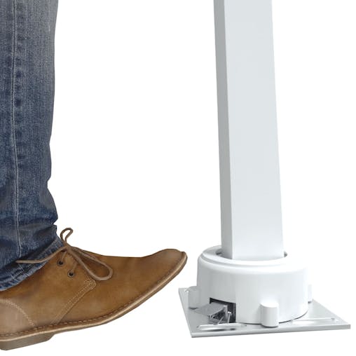 NNEVL Awning Post Set White 450x245 cm Iron