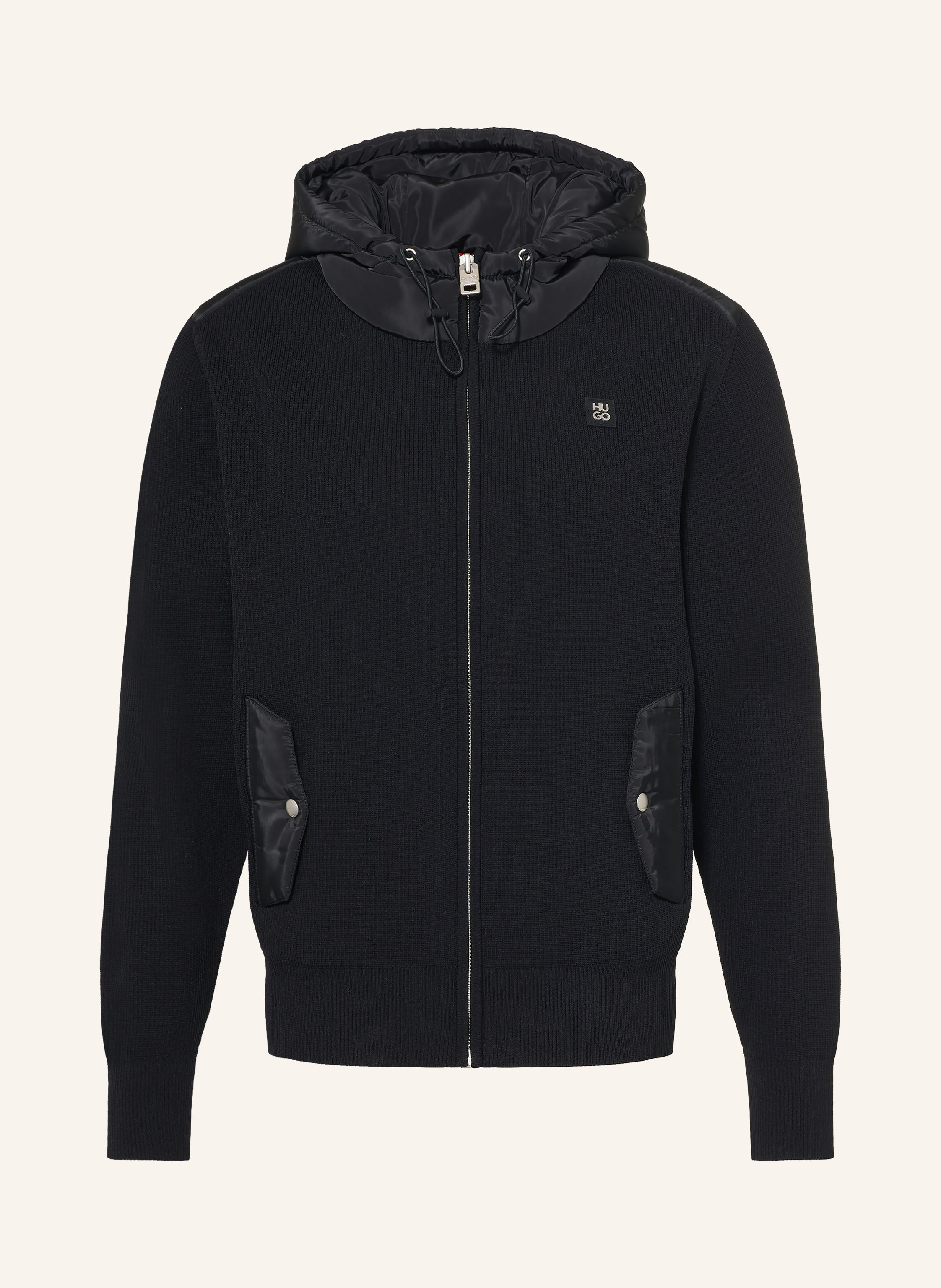 HUGO Strickjacke SYLORON im Materialmix