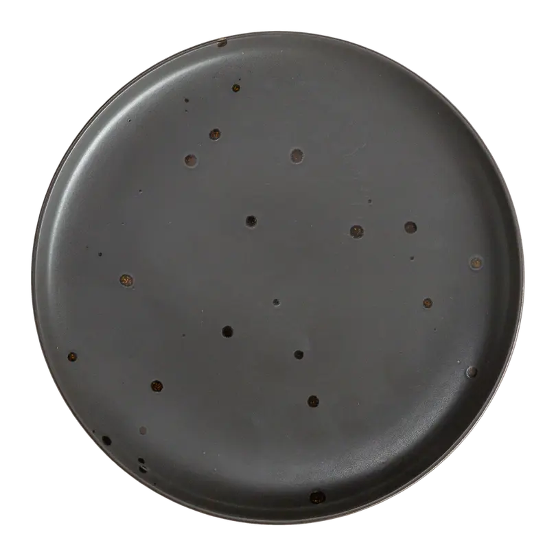 Flacher Teller Black Pearl