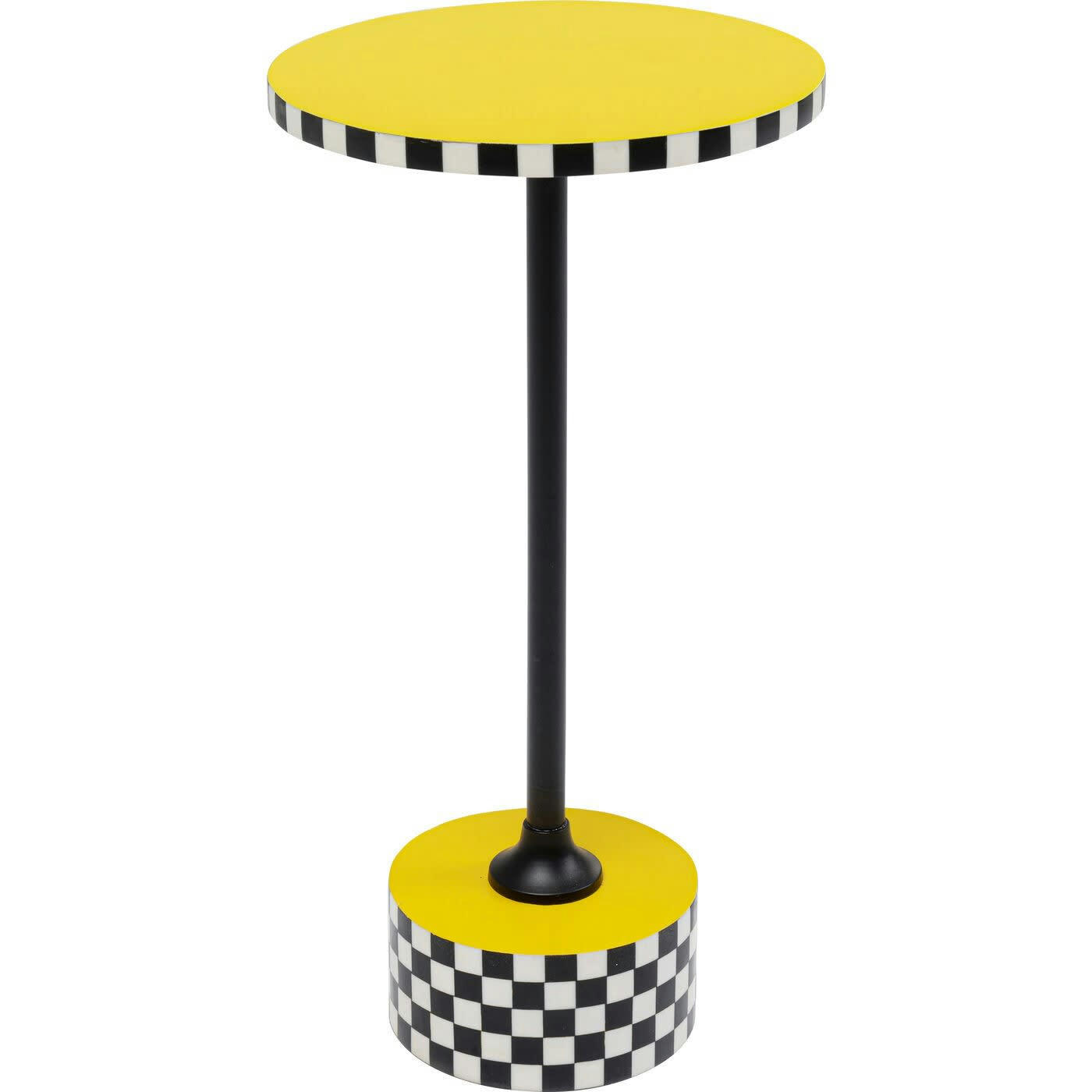 DOMERO - Table d'appoint Domero Checkers 25cm jaune Kare Design