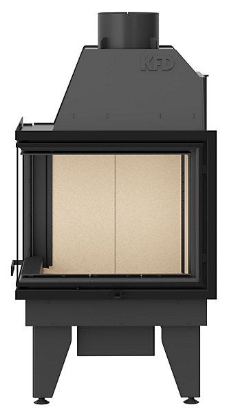 Insert de cheminée à bois LINE 15 kW 2 vitres version gauche