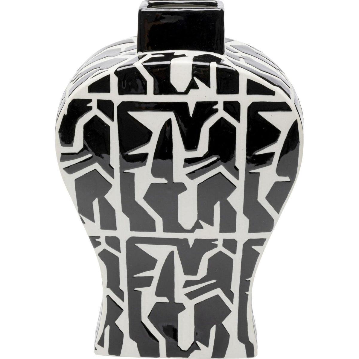 Kare Design Vaas Artistico zwart en wit
