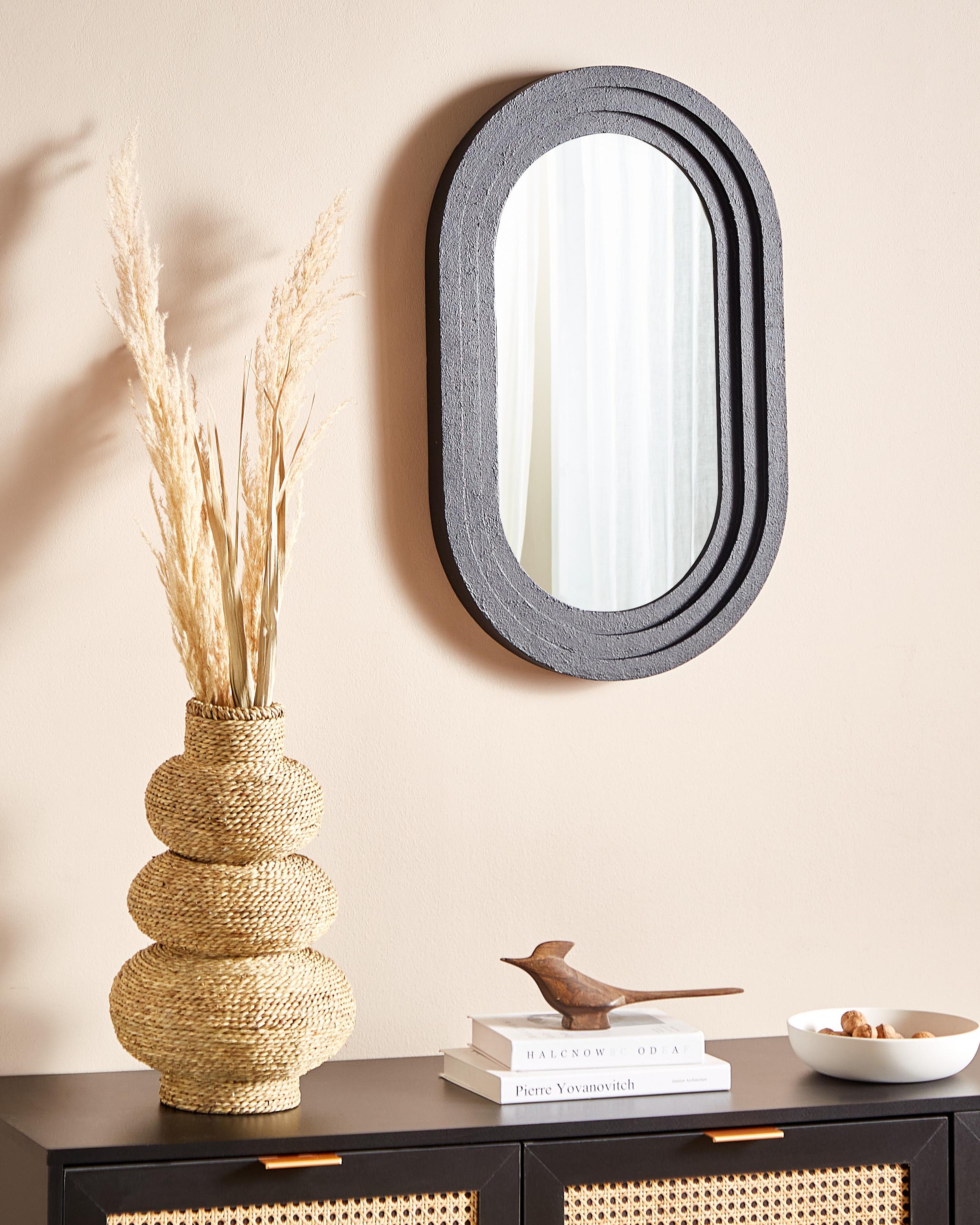 Wall Mirror MASSILLY 43 cm 69 cm Black