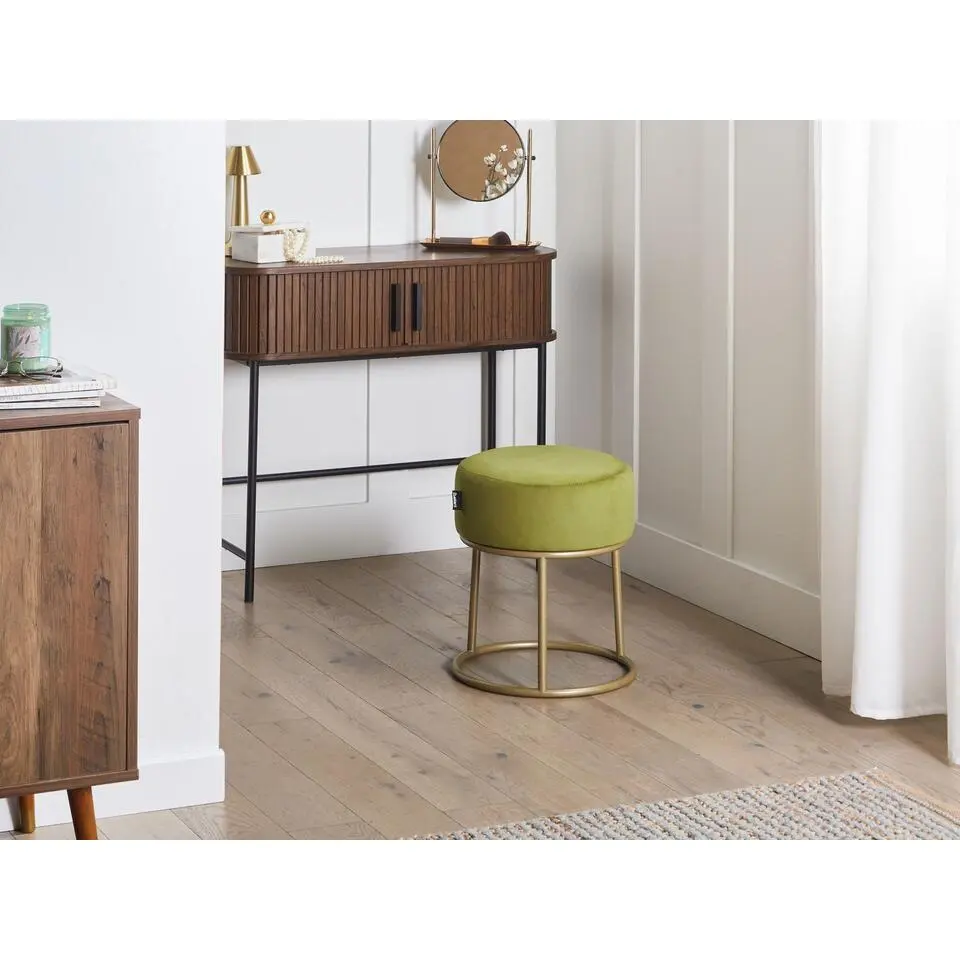 DELCO - Hocker - Groen - Fluweel