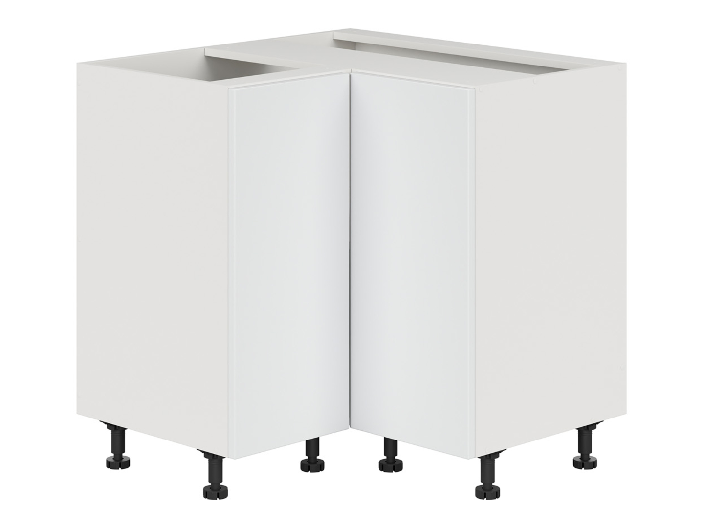 Szafka kuchenna dolna narożna Top Line 280 cm śnieżny super mat zabudowuje naroże 90x90 cm