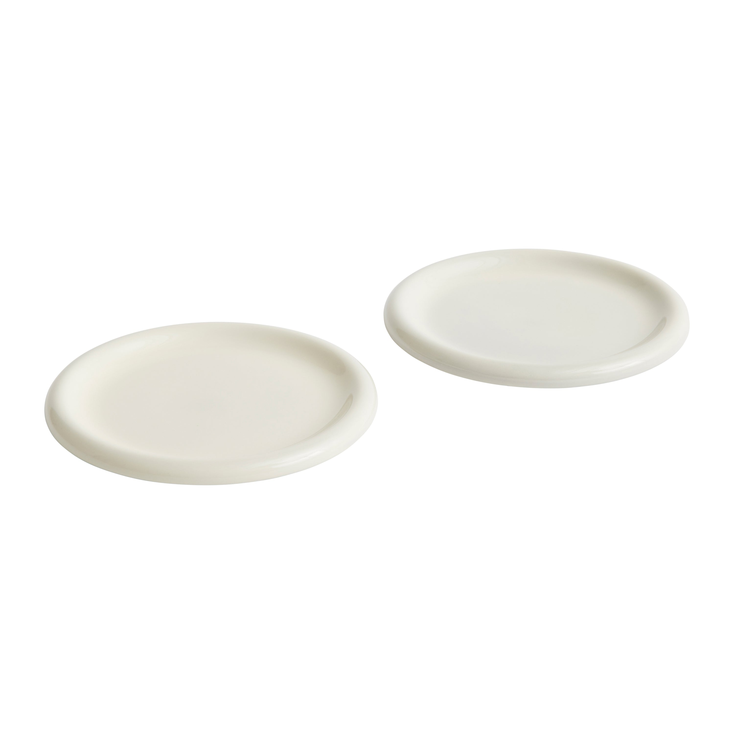 HAY Barro Dinerborden Ø 24 cm - Set van 2 - Gebroken Wit