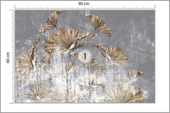 Fototapeta Abstrakcja Złote Liście Mural Beton 90x60cm