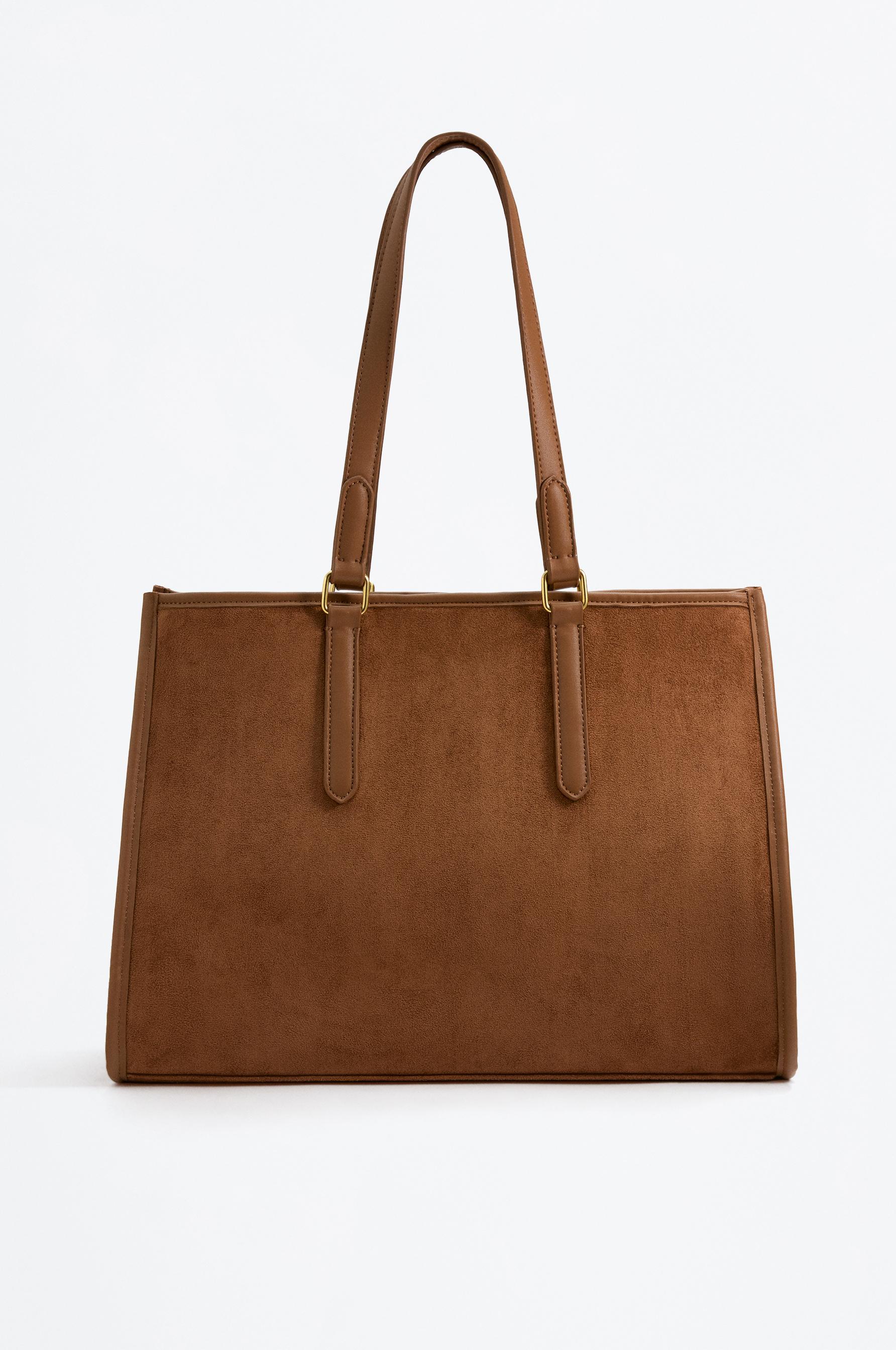 Bolso shopper efecto suede
