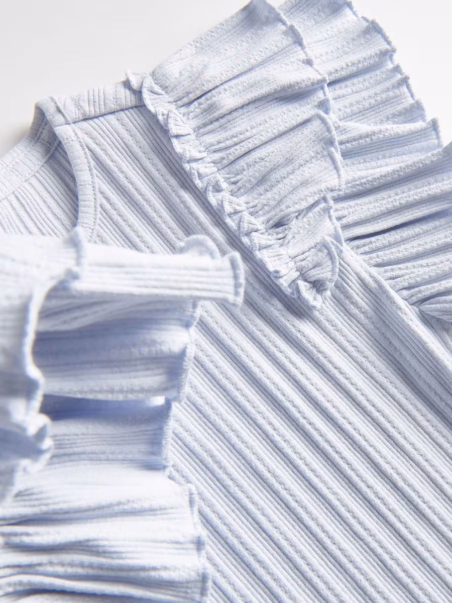 T-Shirt With Shoulder Flounces