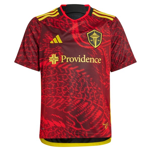 Cristian Roldan Seattle Sounders FC adidas Youth 2024 The Bruce Lee Kit Replica Player Jersey – Red