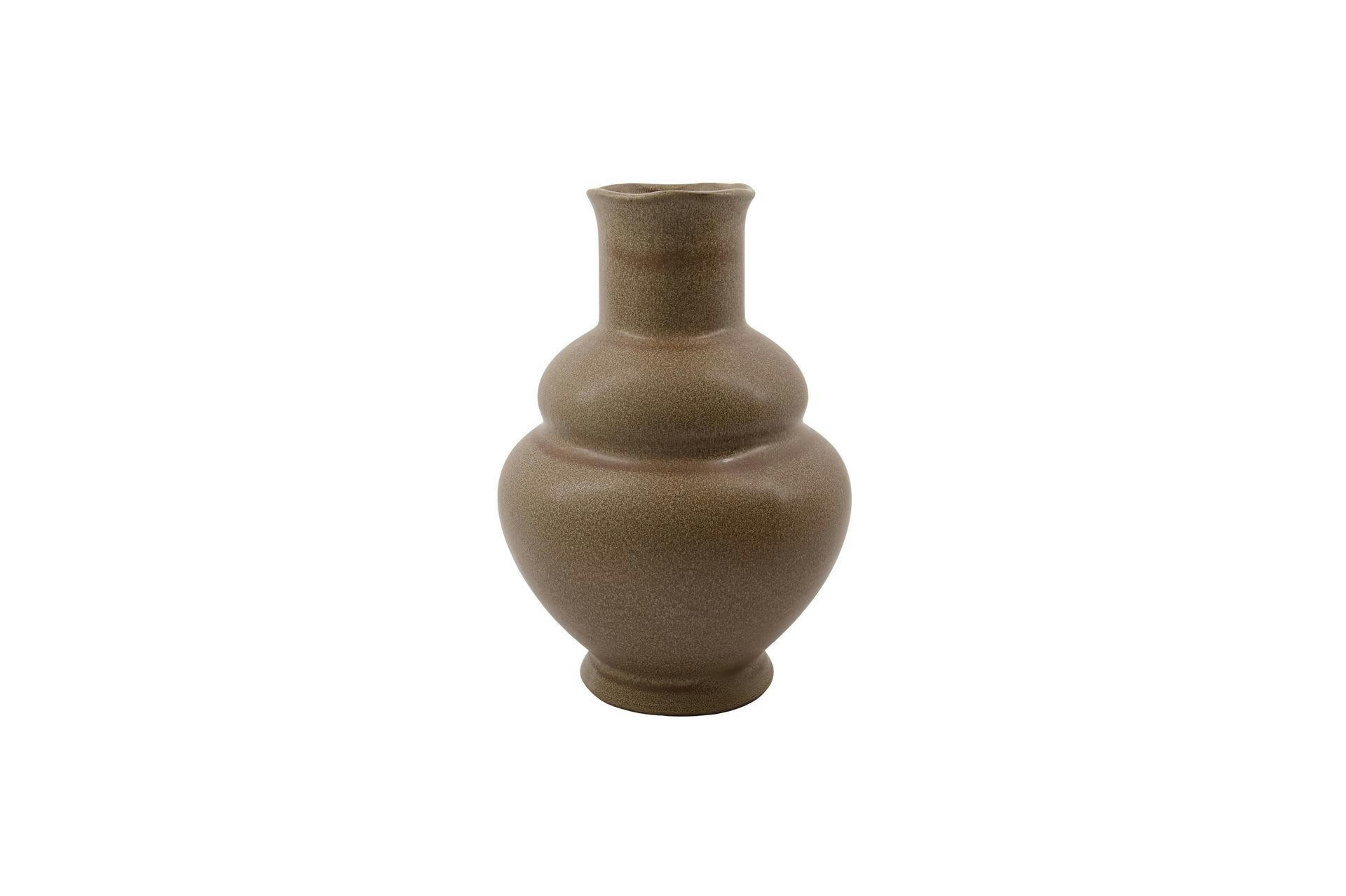 LIVA - Vase en grès marron H29