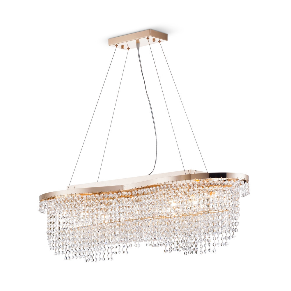 Lampa wisząca mosiężno-złota TOILS 7xE14x60W wym: 68x93,3x24 cm Maytoni
