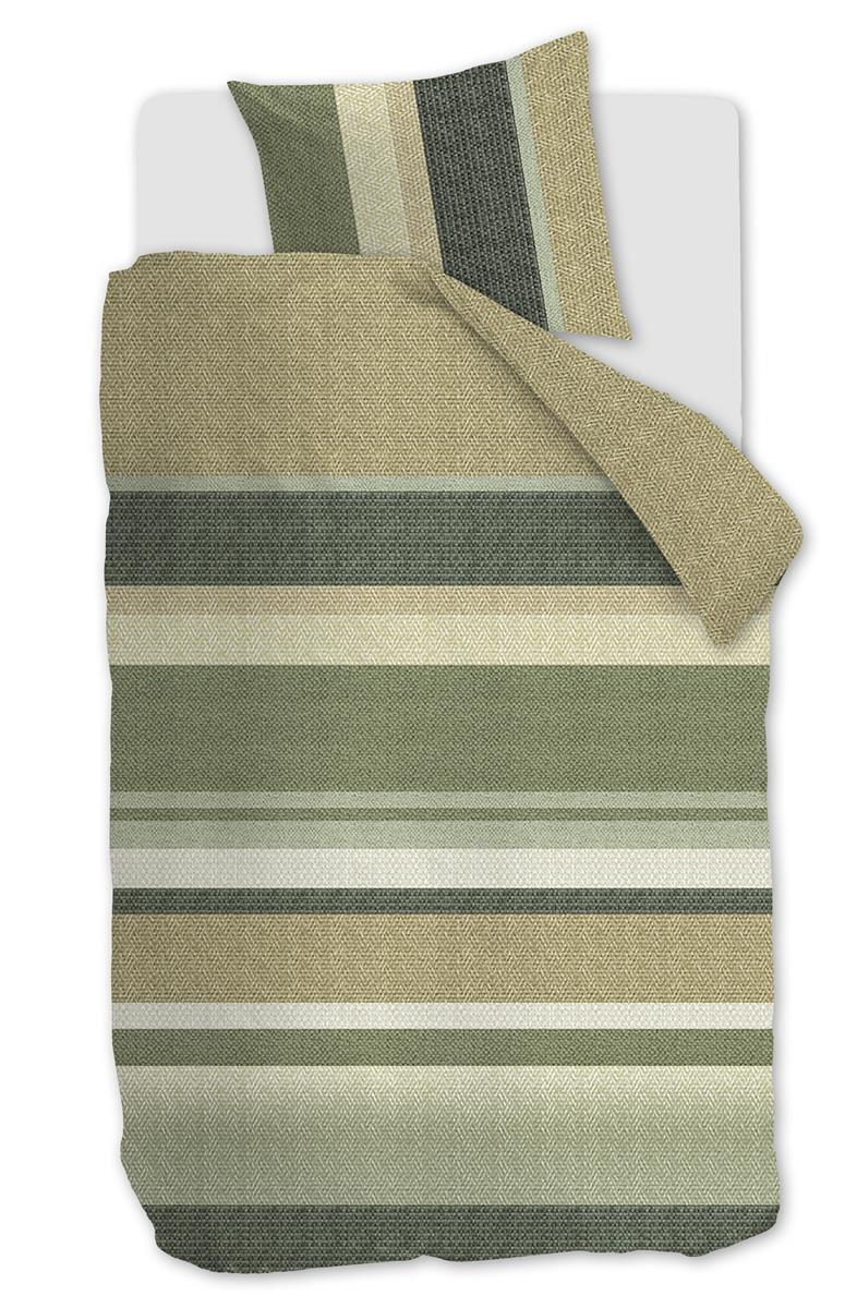 Beddinghouse dekbedovertrek Jorren - 140x200/220 cm - olijfgroen