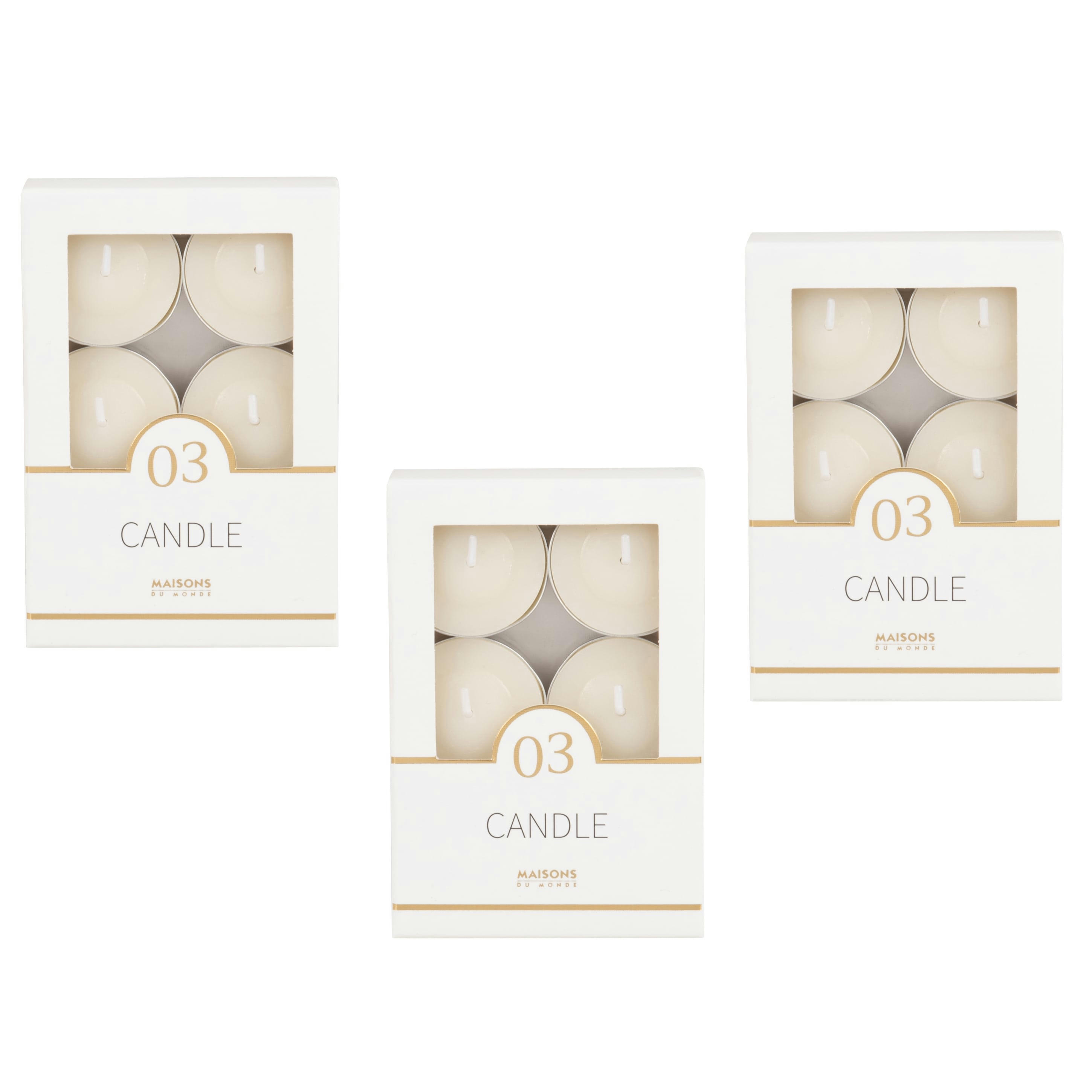 COLORAMA - Bougies chauffe-plat blanches (x6)