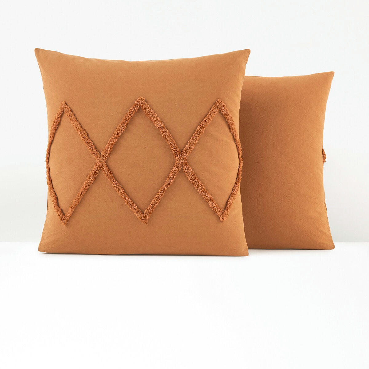 Taie d'oreiller en coton, Assa caramel