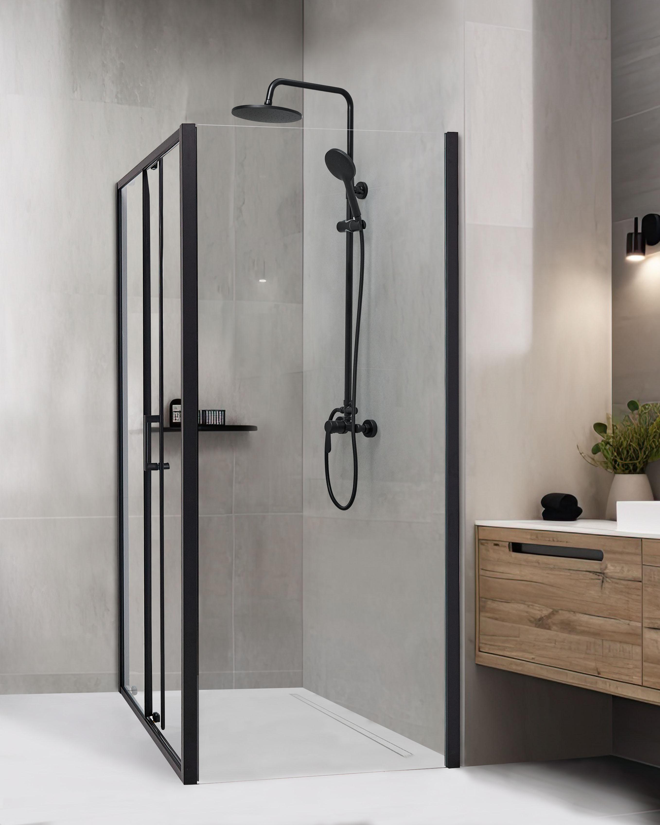 Shower Enclosure YORO 800 x 1000 x 1850 mm Black