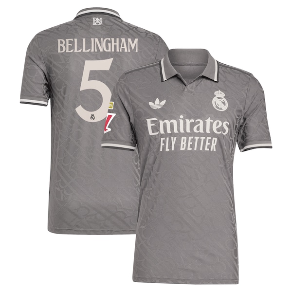 Jude Bellingham Los Merengues adidas Originals 2024/25 Third Authentic Player Jersey - Charcoal