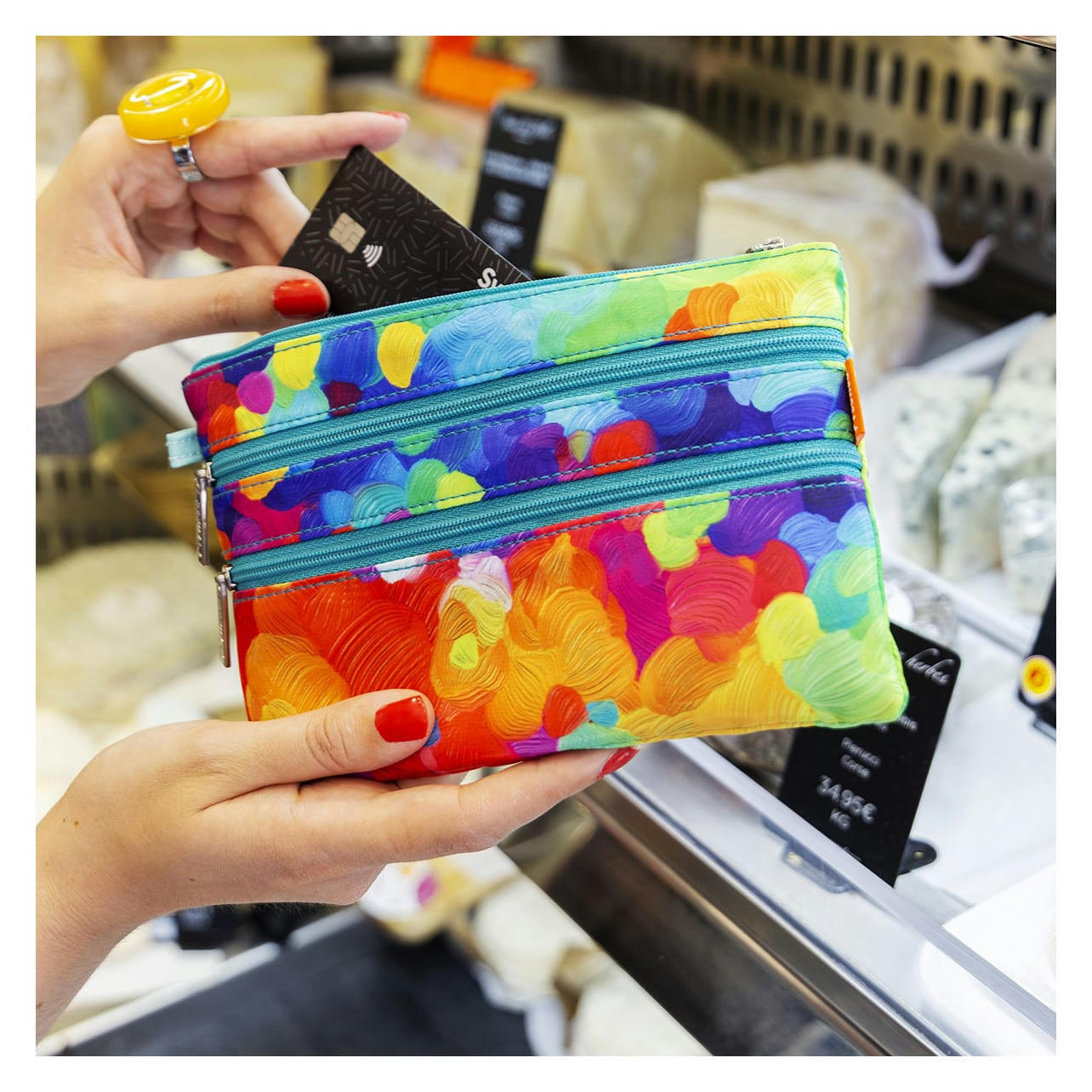 ZIP IT - Pochette 3 zips 20x13x1cm